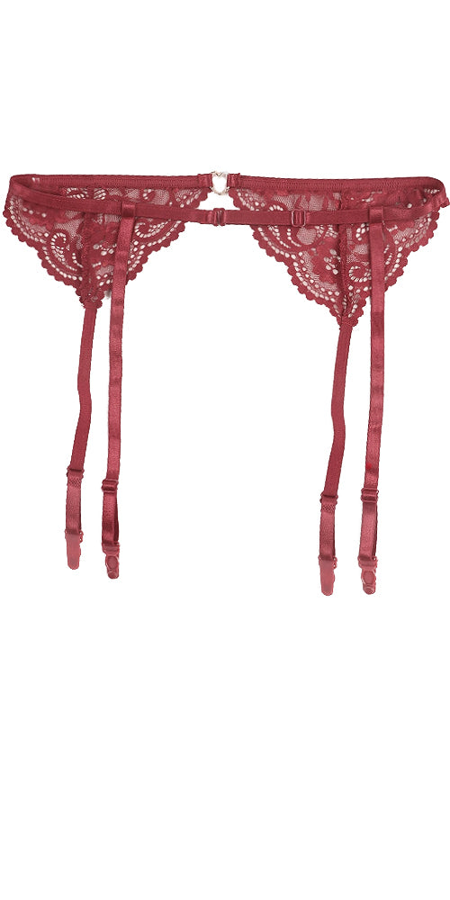 Sexy Lace Garter Belt with Gold Heart Charm Detail One Size  LingerRave