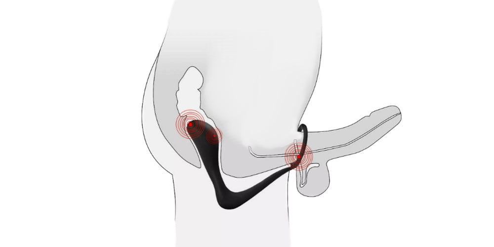 2-in-1 Prostate Massager Plug & Cock Ring Male Anal Toy LingerRave 2-in-1 Prostate Massager Plug & Cock Ring Male Anal Toy LingerRave
