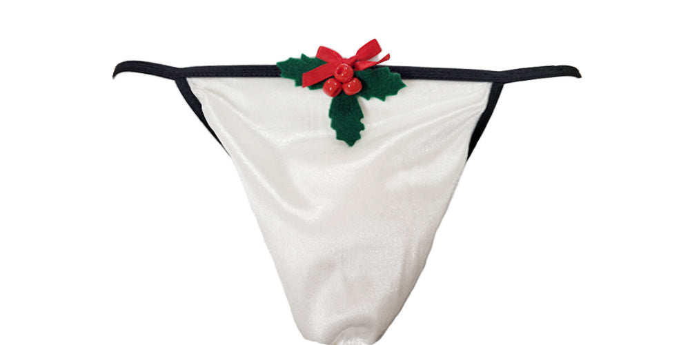 Mens Kiss My Mistletoe Christmas Thong/Brief (Holiday Underwear