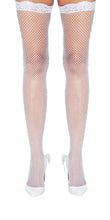 Fishnet Thigh High Tights with Lace Top- Soft Comfortable Stockings