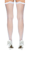 Fishnet Thigh High Tights with Lace Top- Soft Comfortable Stockings