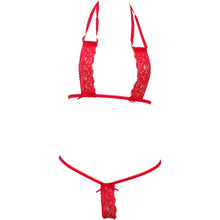 Sexy Lace Micro Bikini Top and Thong Set Lingerie