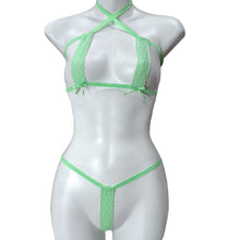 Sexy Lace Micro Bikini Top and Thong Set Lingerie