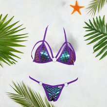 Strappy O-Ring Bikini Set – Sexy Two-Piece with Center Ring Halter Top & Matching Scrunch Back Panty with O-Ring Accents