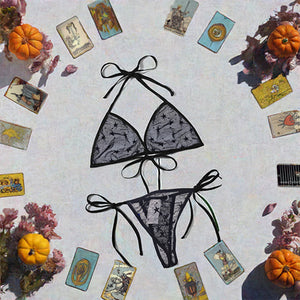 Celestial Mesh Bikini Set – 2pc Sheer Moon & Stars