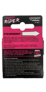 Strawberry Flavored Condoms (3 Pc) Sweet Rider