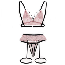 3pc Baby Pink Lace Lingerie Set