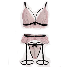 3pc Baby Pink Lace Lingerie Set