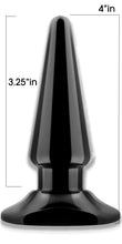 Beginner Anal Plug with Bullet Vibrator Slot – Soft PVC, Tapered & Comfortable, Discreet & Body-Safe – Vibrating Bullet Vibe Compatible (Bullet Not Included)