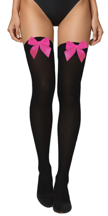 Thigh High Stockings With Bow
