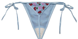 Y2k Print Style Triangle Cotton Thong (Tie Side)