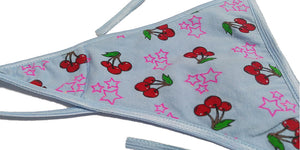 Y2k Print Style Triangle Cotton Thong (Tie Side)