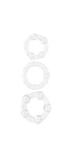 Clear Cock Ring Set 3pc– Stretchy Penis Ring with Textured Ridges for Enhanced Pleasure & Stamina – Comfortable, Body-Safe, Reusable Erection Rings for Men