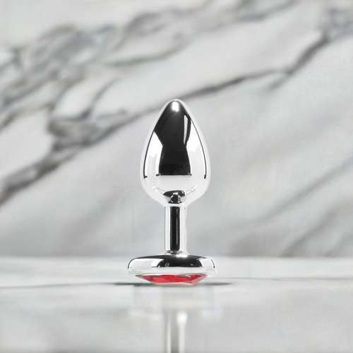 Luxury Metal Heart Jewel Anal Plug – Elegant, Body-Safe Pleasure
