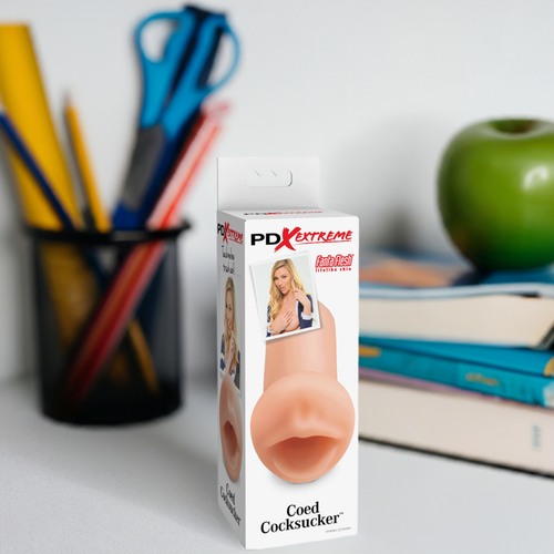 Co-ed Cocksucker for Men (Lush Lips Male Masturbator) Adult Sex Toys Realistic Textured Cock Sucker