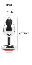 Luxury Metal Heart Jewel Anal Plug – Elegant, Body-Safe Pleasure