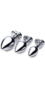 Luxury Metal Heart Jewel Anal Plug – Elegant, Body-Safe Pleasure