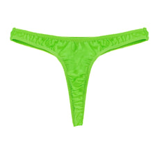 Men's Sleigh Bell Christmas Thong w/ Jingle Bells on waist & bow (Sexy Holiday Santa Brief) underwear