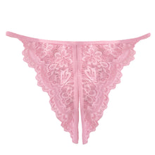 Women Lace Crotchless Christmas Bells Underwear