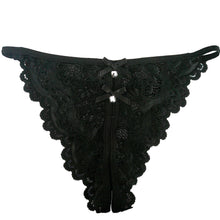 Women Lace Crotchless Christmas Bells Underwear