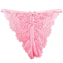 Women Lace Crotchless Christmas Bells Underwear