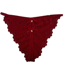 Women Lace Crotchless Christmas Bells Underwear