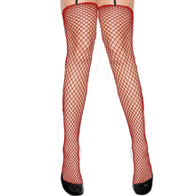 Fishnet Thigh High with Raw Edge