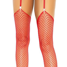 Fishnet Thigh High with Raw Edge
