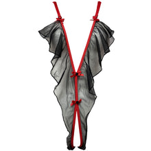 Crotchless Mesh Deep V Teddy (One Piece Bodysuit)