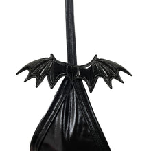 Mico Black Bat Faux Vinyl Bralette with Adjustable Straps