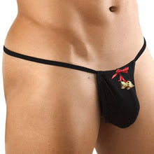 Men's Jingle Bell Holiday Christmas Pouch G-string/Thong