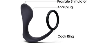 2-in-1 Prostate Massager Plug & Cock Ring – Male Anal Toy
