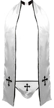 Men's Sinful Priest Costume (3pc Thong, Stole & Collar) Religious Roleplay