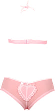 Adiva Intimates Ruffle Bikini Bra & Booty Short (O/S) Pink