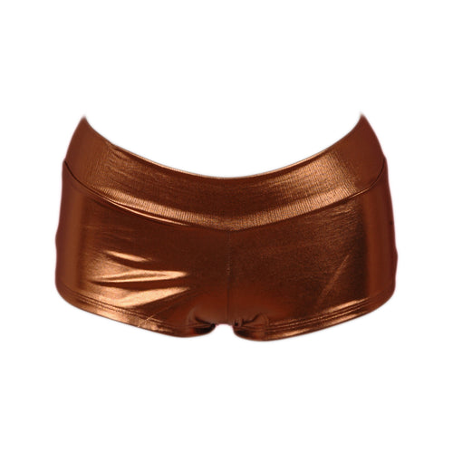Bronze Lamé Banded Boyshort Underwear