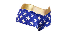 Wonder Woman Boyshorts with stars and gold trim