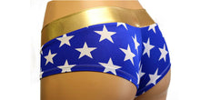 Wonder Woman Boyshorts with stars and gold trim