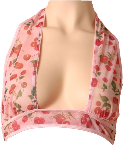 CHERRY HALTER TOP