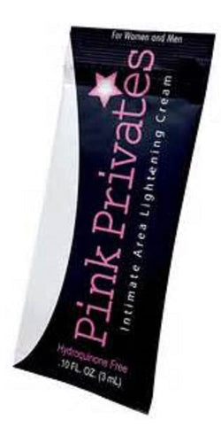 3pk pink privates foil lightening cream for intimate body action vaginal, anal bleach (.30fl oz)