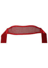 Fishnet and Lame Blindfold - Eye Mask - (RED)