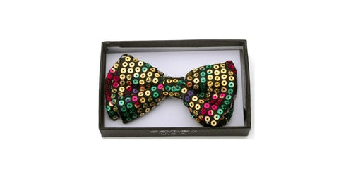 Multicolor Sequence Bow Tie for Men, Pre-Tied with adjustable Strap