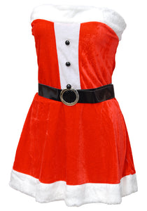 Mrs. Clause Strapless Dress