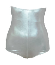 High Waisted Metallic with Zipper Dance Shorts/Briefs