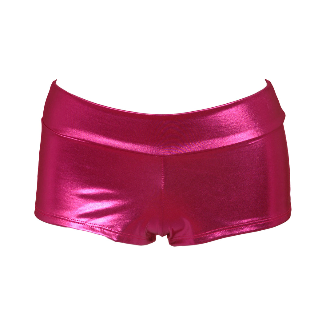 Fuchsia Lame Banded Boyshort