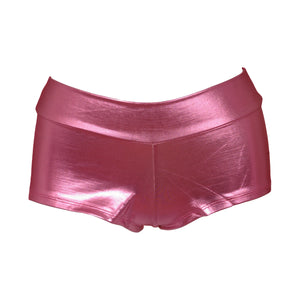 Pink Lame Banded Boyshort