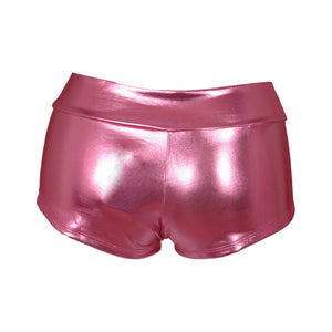 Pink Lame Banded Boyshort