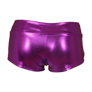 Lame Banded Boyshort - Violet