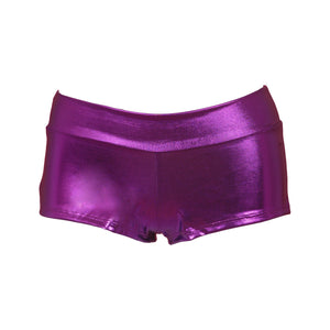 Lame Banded Boyshort - Violet