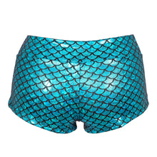 Scale Lame Boyshort - Turquoise