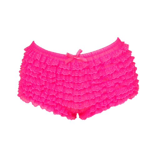 Neon Pink Ruffled Bloomers (Boyshorts)